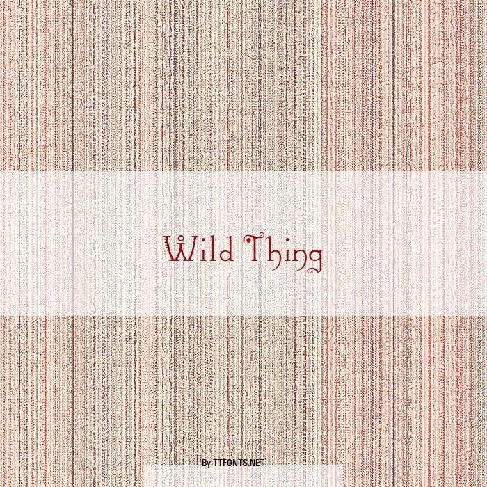 Wild Thing example